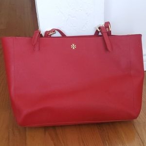 Red Tory Burch large handbag/laptop bag